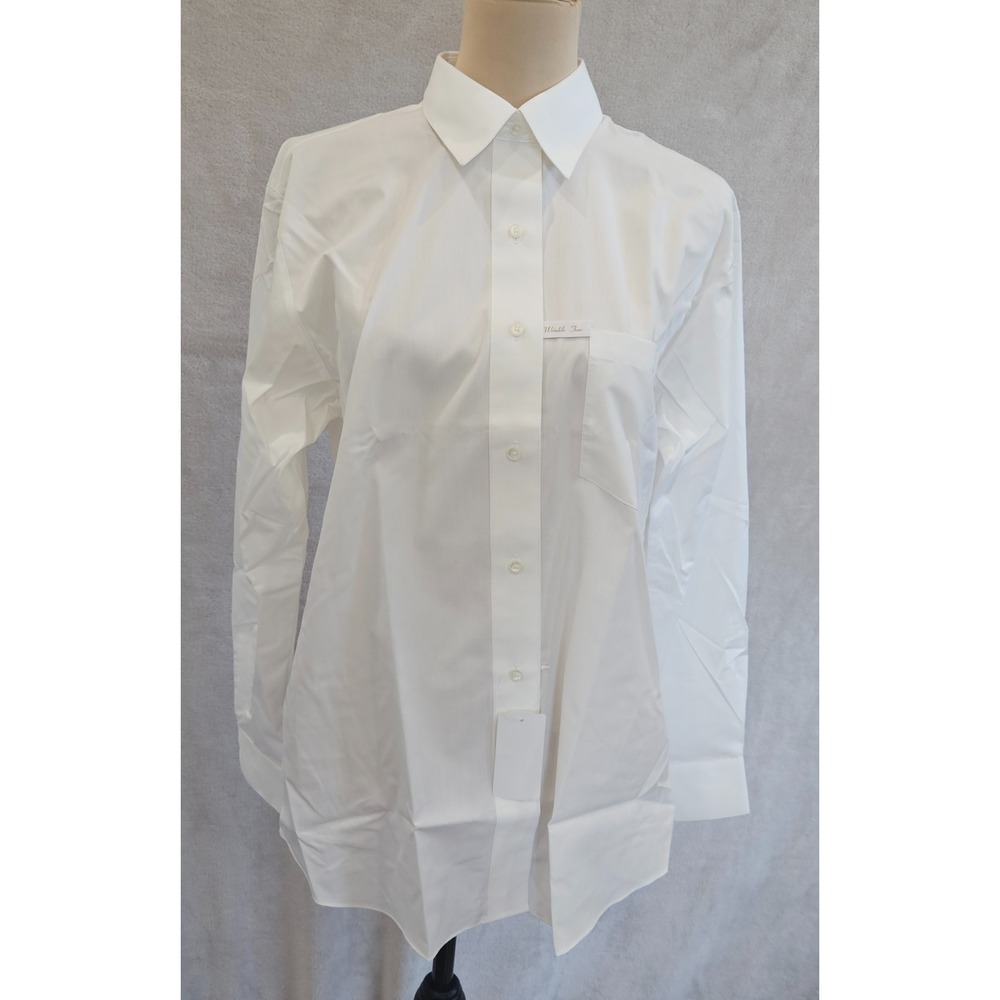 Vintage Foxcroft White Oxford Button Down Shirt Size 10 Deadstock Y2K Long Sleev